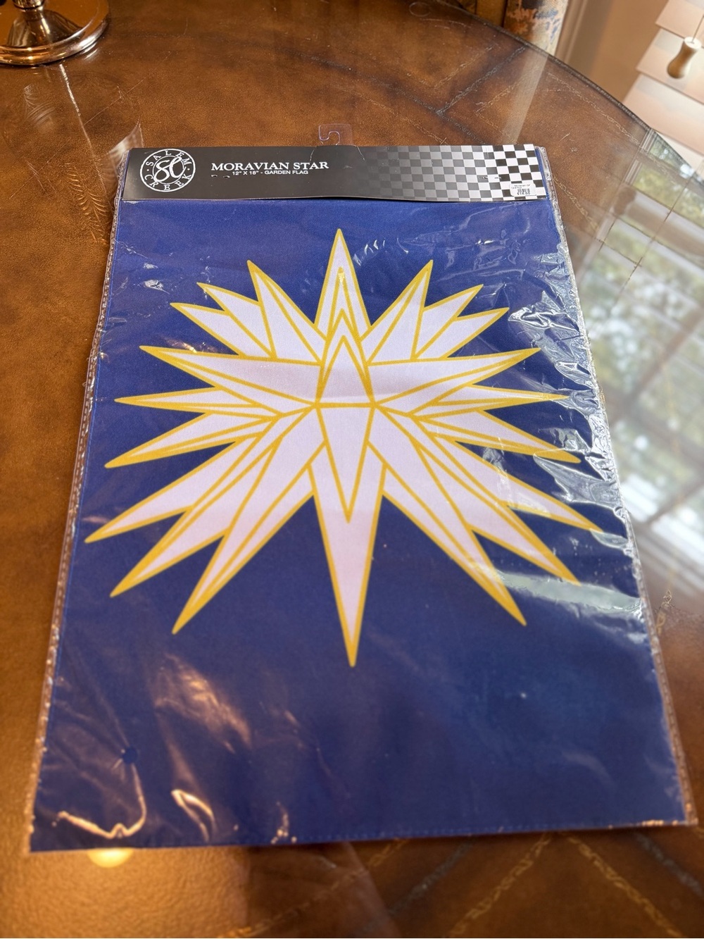Salem Creek Moravian Star Garden Flag